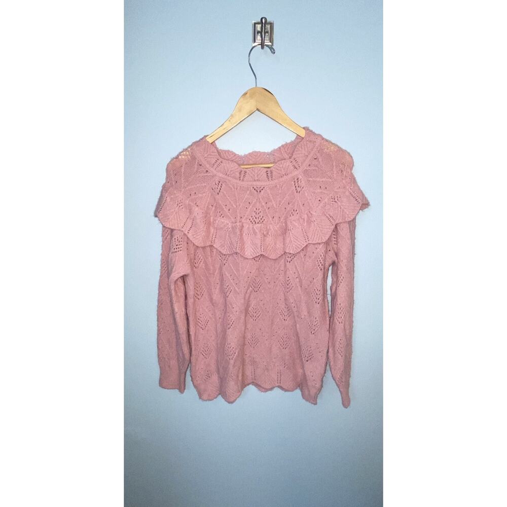 Cupcake Clothing LTD Women's Crew Neck Knit Sweater Pullover Pink - Size L